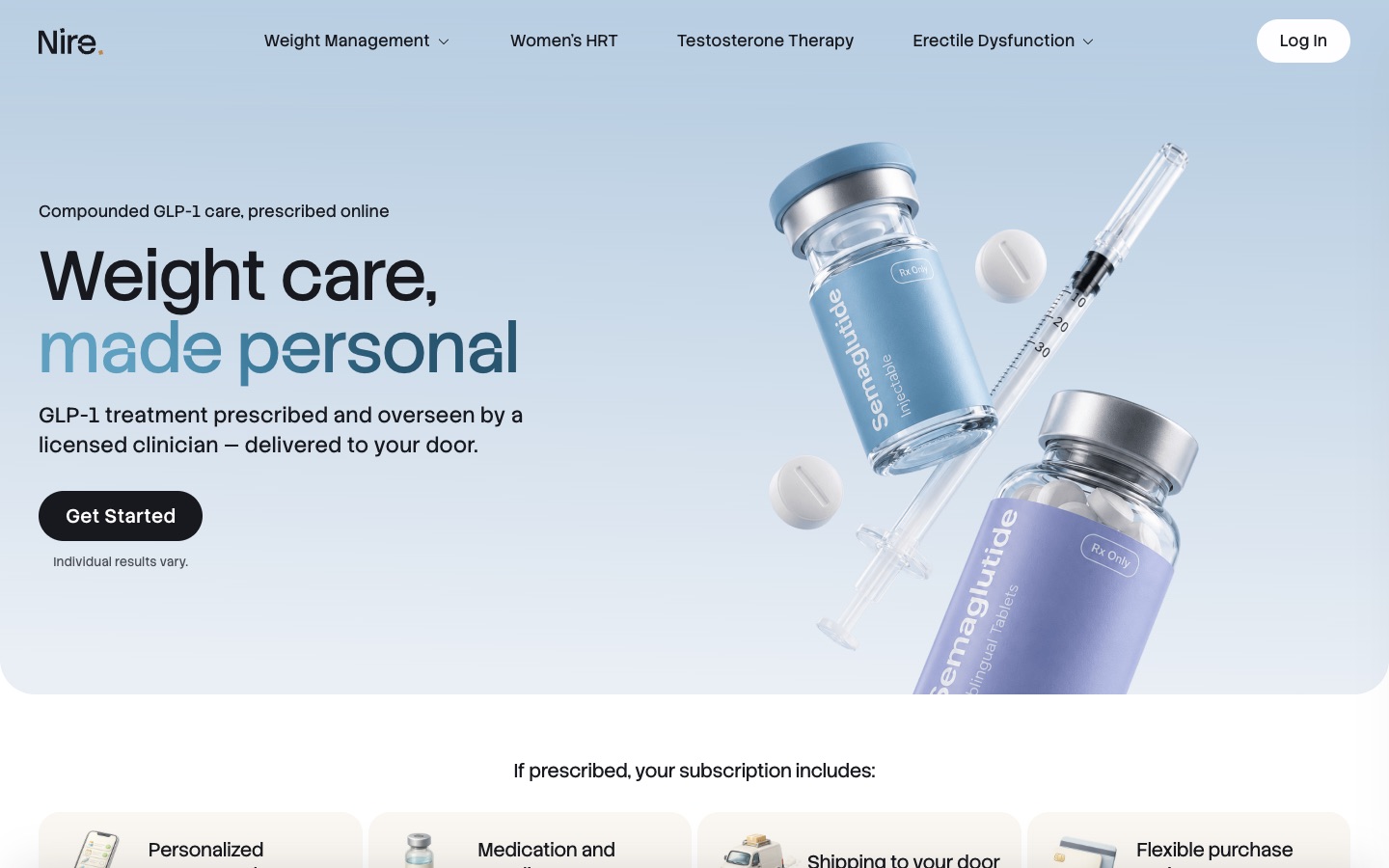 GLP-1 weight care hub page