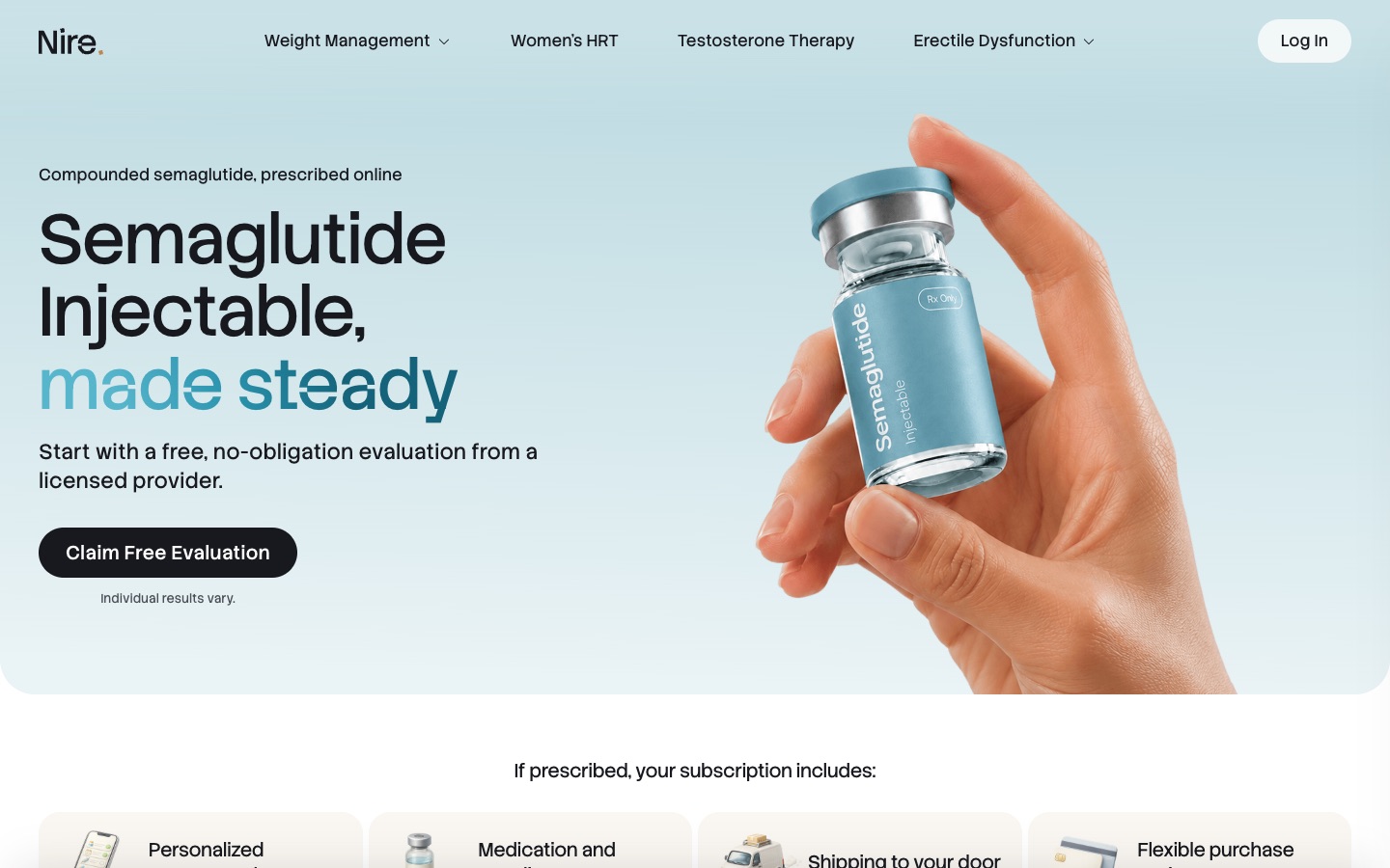 Semaglutide injectable treatment page