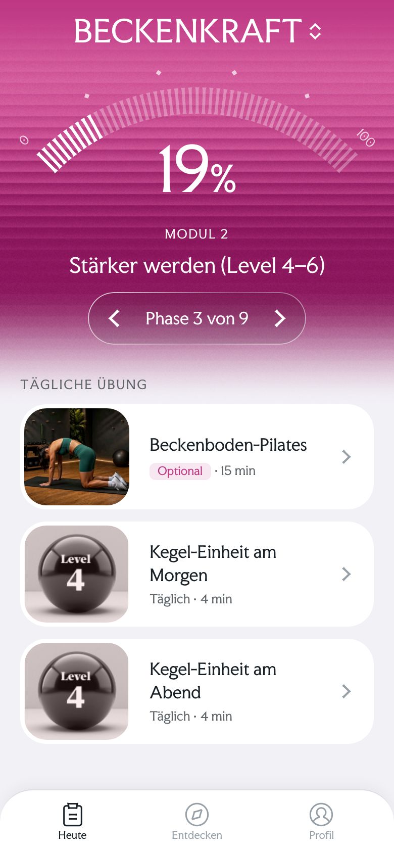 The same day rendered in German