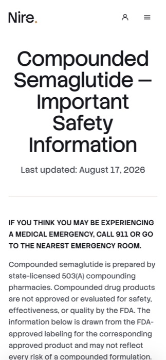 Safety page on a phone